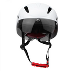 Adjustable Cycle Helmet with Integrated Visor Glasses for Men-Women