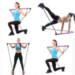 Home Workout Bodyweight Squat Stretch Band with toe-strap