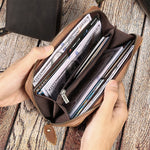Otto Unisex Tall Leather Travel Wallet by Wolph