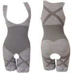 Charcoal Full Body-shaping Waist Cincher Body Suits