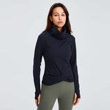 J-01 Long Sleeve Turtle-Neck Workout Gym Wear for Women by Wolph