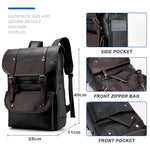Retro 15.6inch Laptop Travel Backpack for Men