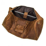 Otto Vintage-style Leather Weekender Duffel Bag by Wolph