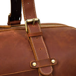 Otto Vintage-style Leather Weekender Duffel Bag by Wolph