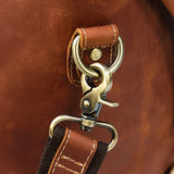 Otto Vintage-style Leather Weekender Duffel Bag by Wolph