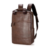 Otto-17 Faux Leather Unsex Travel Backpack by Wolph